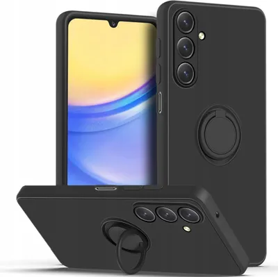 Immagine prodotto di Custodia per Samsung Galaxy A15 Silicone Ring CASE PLECKI + VETRO PROTETTIVO 9H