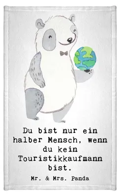 Produktbild von Mr. & Mrs. Panda gäste wc handtuch Touristikkaufmann Herz - Weiß - Geschenk, Klein, Mini-Handtuch, Gästetuch, Baumwollhandtuch