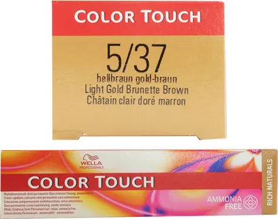 Produktbild von Wella Color Touch Rich Naturals, Braun, 5/37, Light Gold Brunette Brown, Frauen, 60 ml, Alle Haare