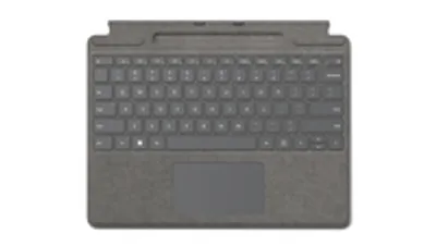 Produktbild von Microsoft Surface Pro Signature Keyboard, AZERTY, Französisch, Touchpad, Microsoft, Surface Pro 8 Surface Pro X, Platin