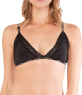 Produktbild von Fabio Farini - 1 Stück Damen Unterwäsche - Frauen Bralette-BH mit Spitze bügellos, mit verstellbaren Trägern