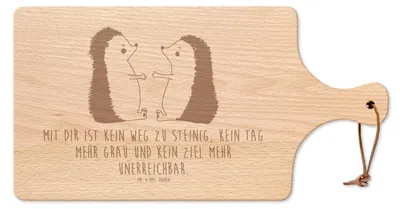 Produktbild von Mr. & Mrs. Panda Frühstücksbrettchen Igel Liebe - Transparent - Geschenk, Jahrestag, Frühstücksbrett, Hochzeitstag, Käsebrett, Partner, Liebesbeweis, Freund, Freundin