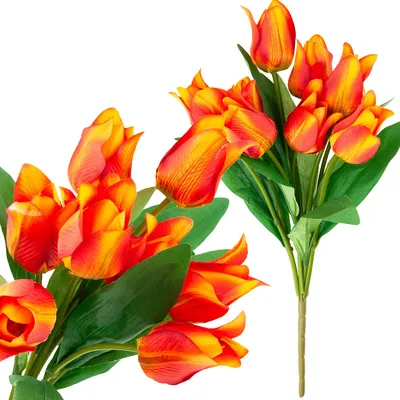 Zdjęcie produktu dla Cv26811-4 Tulipan Duży Bukiet Tulipanów X9 Sztuczne Kwiaty Tulipany W Bukiecie Siliko
