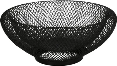 Produktbild von 8x Metall Obstkorb 25x10 cm Schwarz Schale Früchteschüssel Gemüse Aufbewahrung