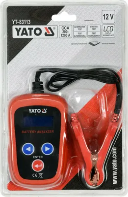 Imagen del producto de Yato YT-83113, batería de 12V para automóvil, de plomo (VRLA), 15V, color , con terminales rojos