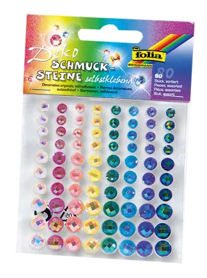 Produktbild von folia Schmucksteine "Fairy Lights" selbstklebend 80 Stück