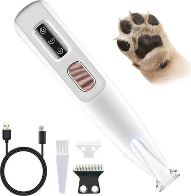 Image de Tondeuse électrique pour chiens - Sans fil - Pour les pattes, les yeux et le visage - Rechargeable