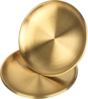 Produktbild von Teller-Set 5-teilig, rund Ø 20 cm, Edelstahl, spülmaschinenfest, für Camping