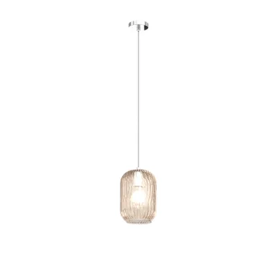 Produktbild von Tender Zeitgenössische Aufhängung Metall Chrom Bernstein Glas 1 Licht E27