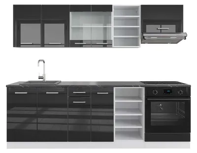 Immagine prodotto di Cucina componibile Vicco R-Line Antracite lucido/bianco 240 cm , PL Antracite, Model 42376