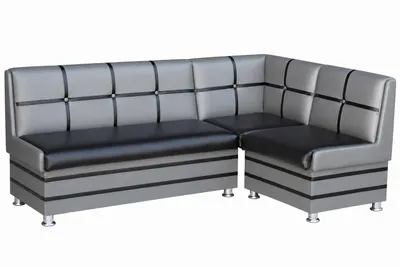 Produktbild von Eckbank gepolstert mit viel Stauraum Korsika, XL Sitzbank 213x142 cm, Essecke Kunstleder Grau - Schwarz, breite Sitzfläche, modern