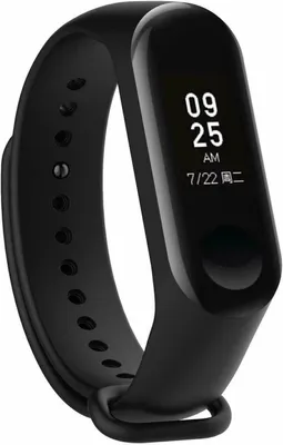 Produktbild von Silikon-Smartwatch-Armband – Passend für Xiaomi Mi Band 3/4 – Schwarz – Strap-it Uhrenarmband / Armband