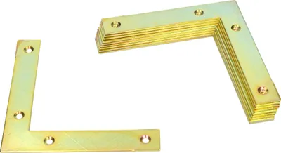 Obrázok produktu pre KOTARBAU® Sada 10 okenných konzol Pozinkovaná žltá 150x150x25mm Rohová výstuž pre okná