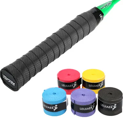 Produktbild von Badminton-Griffband, 5er-Set, Schweißband-Wickel für Badmintonschläger, Tennisschläger, Angelruten-Overgrips, rutschfestes Schweißband, Griff