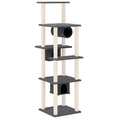Obrázek produktu pro vidaXL Strom pro kočky se sisalovými škrabadly tmavě šedý 169 cm