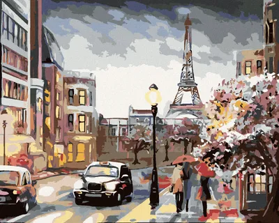 Produktbild von Zuty - Malen nach Zahlen - PARIS UND MENSCHEN AUF DER STRASSE, 40x50 cm, ohne Keilrahmen