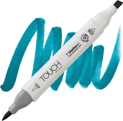 Produktbild von Lihová Fixierlösung TOUCH, doppelseitig, Brush & Chisel, Farbe: Pfauengrün (BG61)
