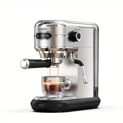 Obrázek produktu pro Espressova kávovar s tlakem 20 bar – Poloirgální kávovar z nerezové oceli pro domácí použití