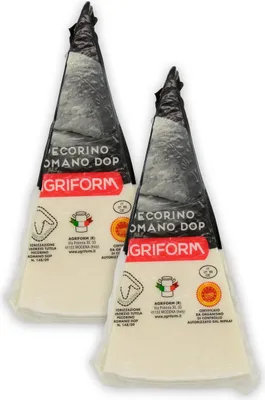 Produktbild von Food-United PECORINO ROMANO D.O.P.2x 200g am Stück italienischer-Hartkäse-Schafskäse von AGRIFORM Italia passend für Pizza Pasta Risotto Ciabatta