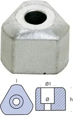 Produktbild von Tecnoseal Gori-anode 20-30 Mm Silber 6 mm Silber 6 mm