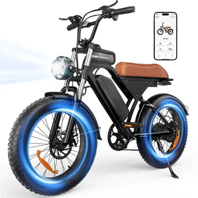 Produktbild von EB5 Max 20‑Zoll All‑Terrain‑Fettreifen‑E‑Fahrrad für Erwachsene, 48V 18,2Ah, 250W, Doppeldämpfung, APP‑Verbindung, 150 kg Traglast