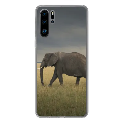 Produktbild von MuchoWow® Handyhülle Schutzhülle Hülle für Huawei P30 Pro Elefant - Savanne - Tiere - Natur Silikon Softcase Handy Hülle - Schutzdeckel