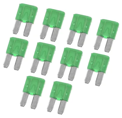 10x 30A Mini-Flachsicherungen für Auto, LKW, Motorrad – Grün