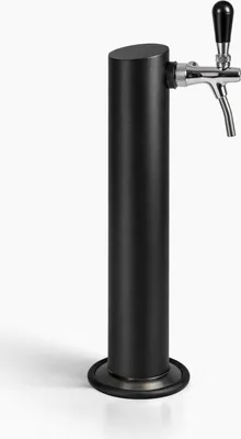 Produktbild von GDW Schanksäule mit Kompensatorschankhahn & Fuß für Bierbar BK160 schwarz