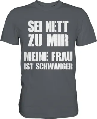 Produktbild von Meine Frau ist Schwanger Herren Premium T-Shirt – Dark Grey / S