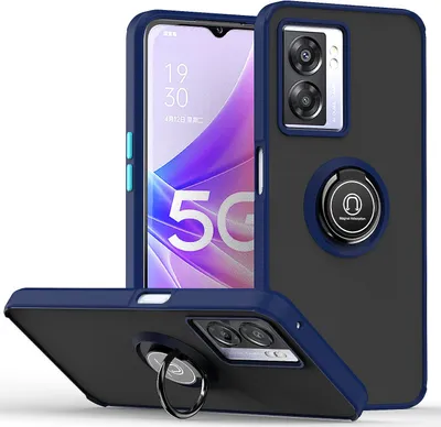 Produktbild von OPPO A57 5G Hülle, Ring Halter Ständer Matte Transluzent TPU Rahmen Stoßfest Schutzhülle für OPPO A57 5G