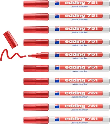 Produktbild von Edding 751 Paint Marker Red (10), Rot