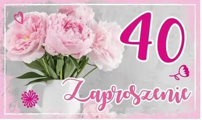 Obrázek produktu pro Pozvánka na narozeniny 40 (10ks)