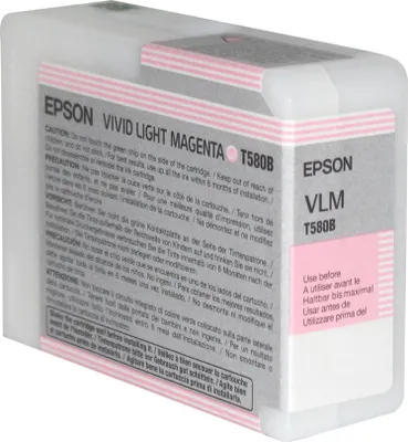 Productafbeelding van Epson UltraChrome K3 T580B inktpatroon - Lichtmagenta - Inktjet - Verpakking van 1 stuk