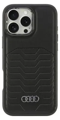 A black Audi branded iPhone case shown from the back.
