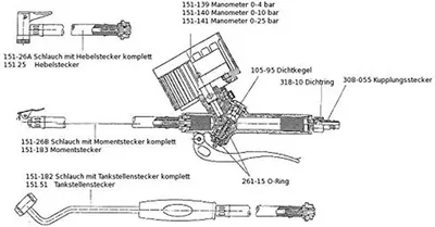 Zdjęcie produktu dla Wtyczka dźwigniowa EWO Z wężem (model 151) Długość: 500 mm
