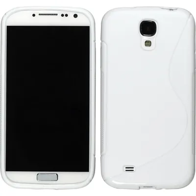 Produktbild von PhoneNatic Case kompatibel mit Samsung Galaxy S4 - weiß Silikon Hülle S-Style + 2 Schutzfolien