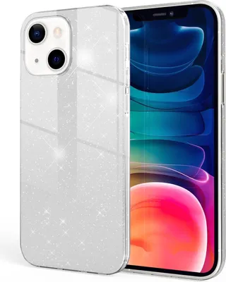 Produktbild von NALIA Robuste Glitzerhülle für iPhone 13, Stoßfeste Glänzende Glitzer Hybrid Schutzhülle Verstärkte Silikonhülle Silber
