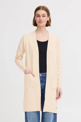 Produktbild von OXMO OXFINA Damen Strickjacke Feinstrick Cardigan Baumwollmischung regular fit