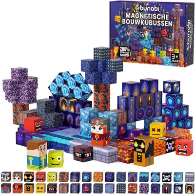 Produktbild von Magnetische Bausteine 100 Stück, Schloss, für Kinder, Montessori Spielzeug