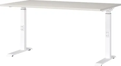 Produktbild von Schreibtisch 140cm, grau/weiß, DUBA-01
