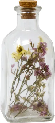 Produktbild von Dekorative Trockenblumen im Mini Flasche Flieder 11 x 5 x 5 cm