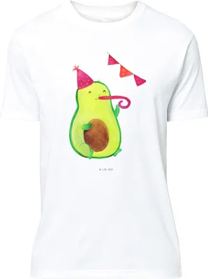 Produktbild von Mr. & Mrs. Panda Tshirt Avocado Party - Weiß - Geschenk, S T-Shirt, Lustiges, Happy Birthday, oberteil, Geburtstag, Feier, Shirt