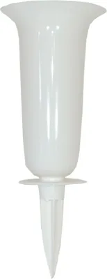 Produktbild von Friedhofsvase PH 35cm weiß