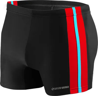 Produktbild von Sesto Senso Herren Badehose – Enganliegende, wasserdichte Schwimm-Slips für Wettkampf und Training, Größe 4XL, Schwarz