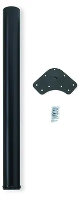 Immagine prodotto di Emuca 2037414 Gamba per tavolo Ø60x870 mm in acciaio verniciato nero, 1 pezzo