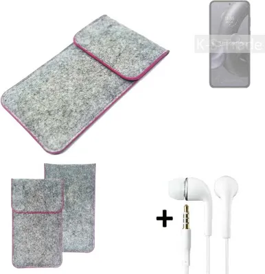 Produktbild von K-S-Trade Handy Schutz Hülle kompatibel mit Motorola Edge 30 Neo Schutzhülle Handyhülle Filztasche Pouch Tasche Case Sleeve Filzhülle hellgrau