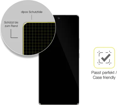 Produktbild von 2x Schutzfolie für HONOR 70 Folie, 100% Displayabdeckung, dipos Flex