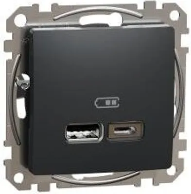 Obrázok produktu pre USB Ladesteckdose USB typ A, USB typ C 12W 2,4A Sedna Design SDD114402 Sedna Design Schneider electric
