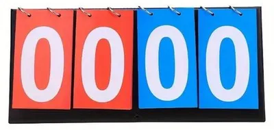 Productafbeelding van Nivard Scorebord - Padel -Tennis - Voetbal - Scoreborden - Viercijferig - Rood/Blauw