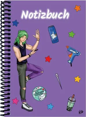Produktbild von A 4 Notizbuch Manga Quinn, lila, kariert